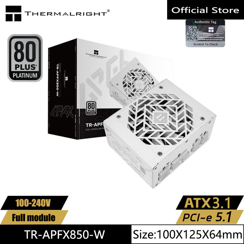 1000W White Modular Power Supply - Thermalright TR-APFX850/1000-W Catu Daya Komputer Warna