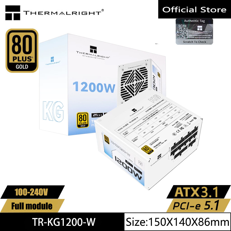 1000W White Modular Power Supply - Thermalright TR-KG1200-W/1000-W White Gold medal catu