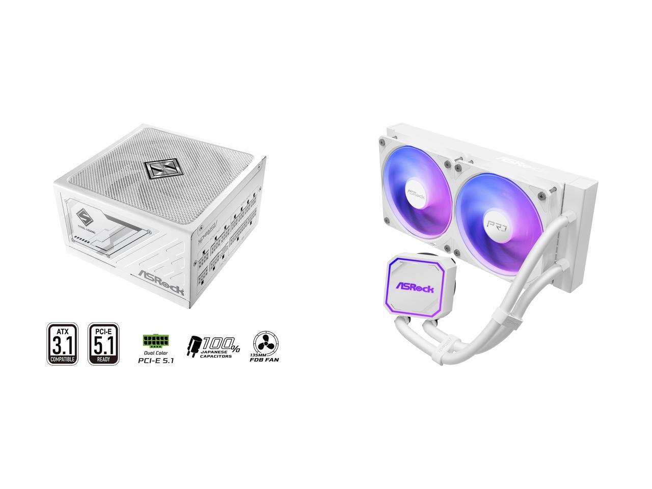 ASRock SL-1000GW Gold 1000W Fu - 1000W White Modular Power Supply ulasan dan harga